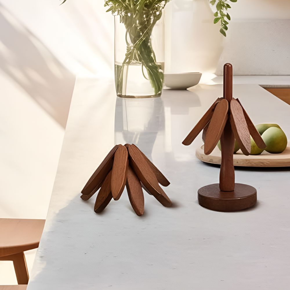 Trivetes de Madera Plegables | Set de 3 Piezas