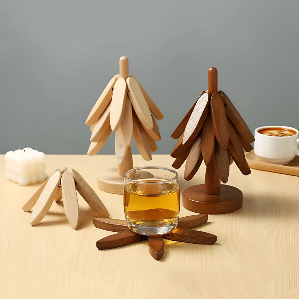 Trivetes de Madera Plegables | Set de 3 Piezas