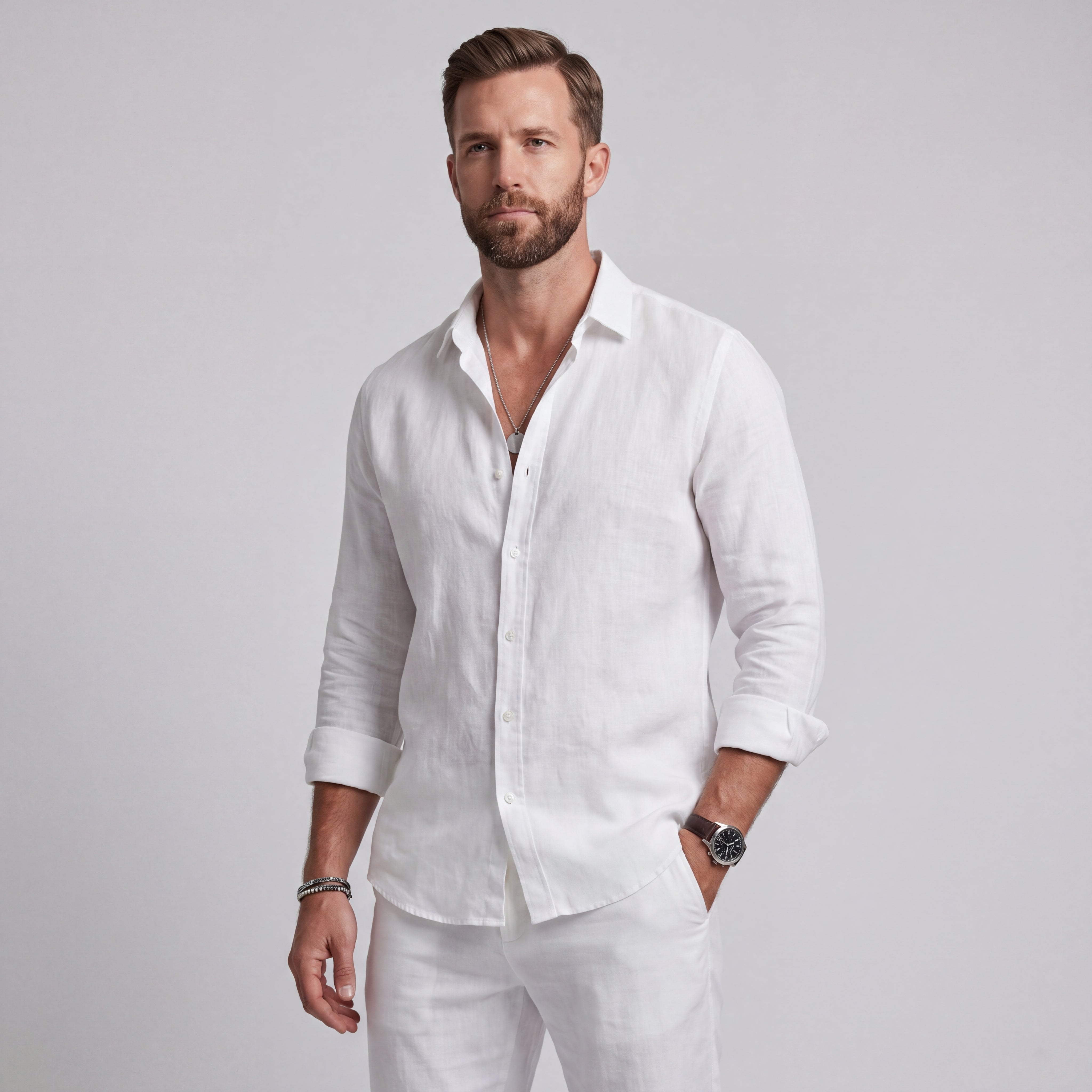 CHRISTOFER | CAMISA VERANIEGA DE CORTE HOLGADO - Blanco