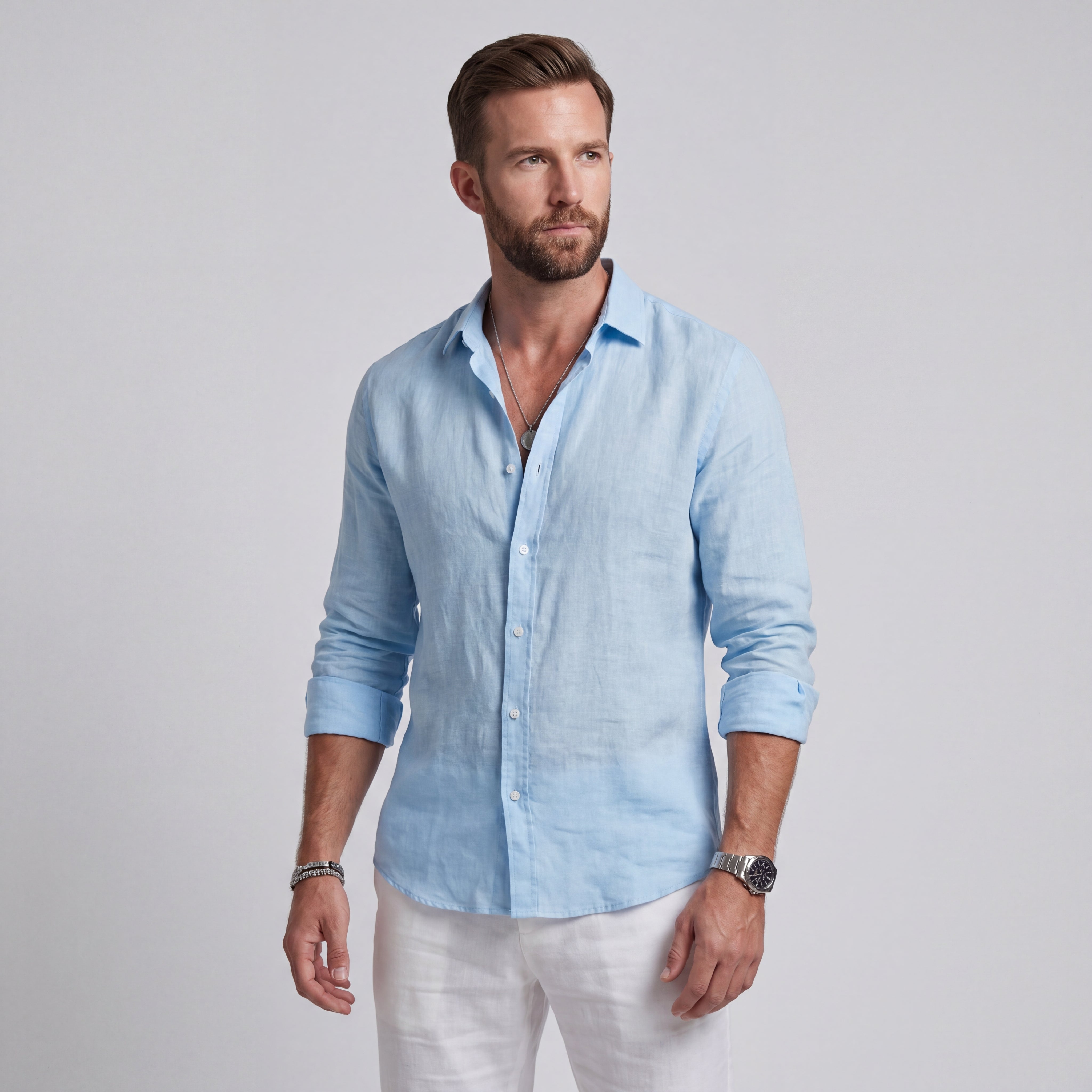 CHRISTOFER | CAMISA VERANIEGA DE CORTE HOLGADO - Azul