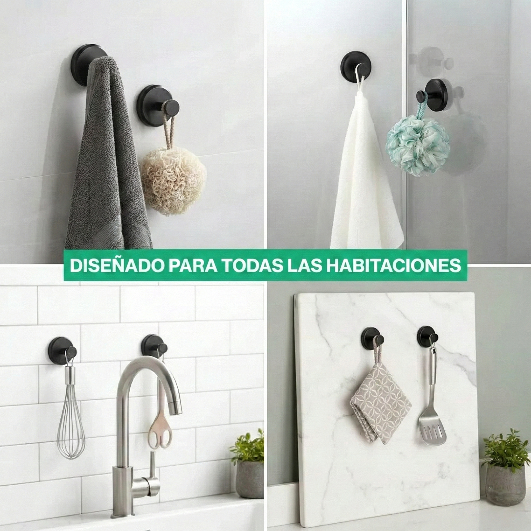 Grip - Pack de Ganchos de Ventosa