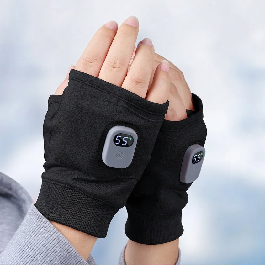 Guantes calefactables sin dedos con 3 niveles de calor