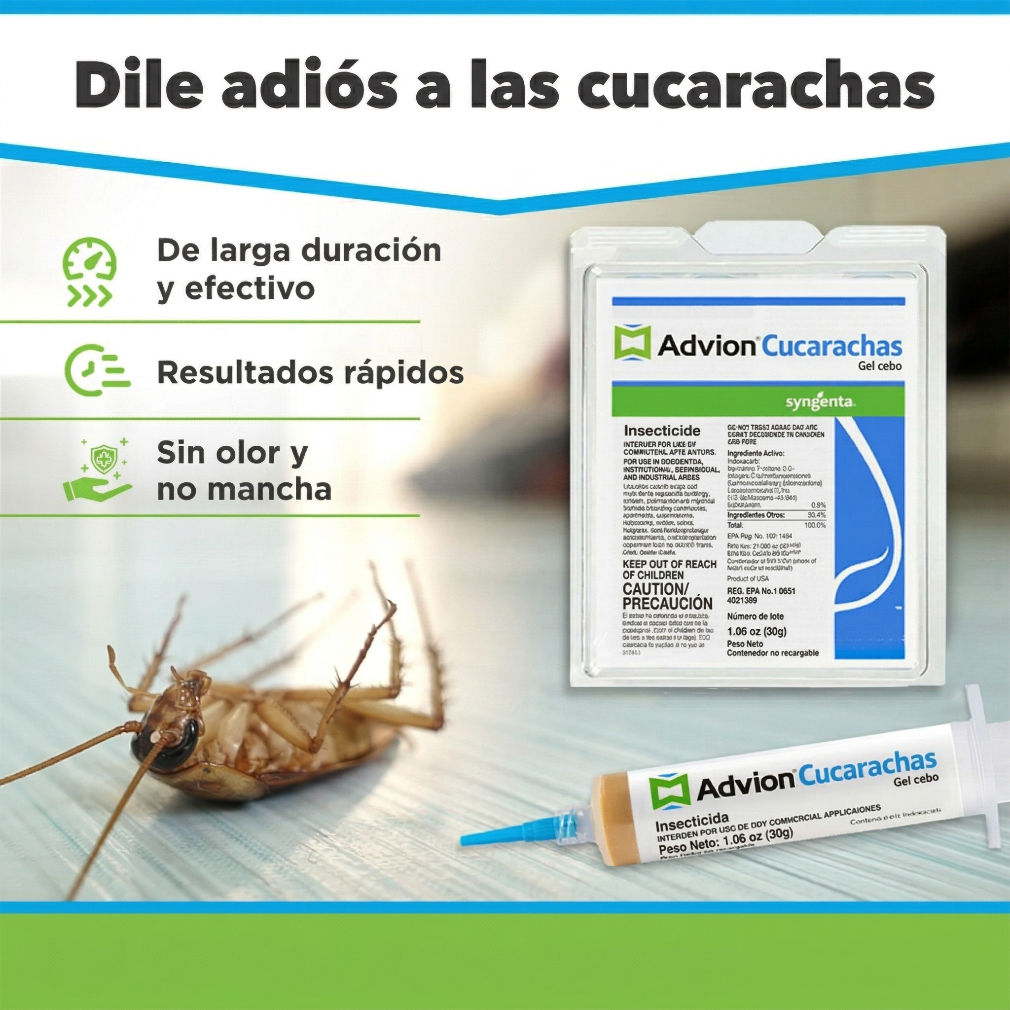 ArtiProtect Gel para el Control de Cucarachas Rápido y Seguro para Uso Interior