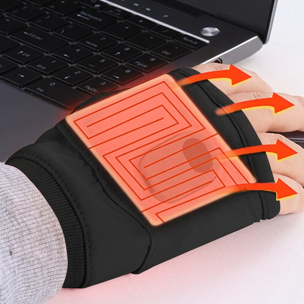 Guantes calefactables sin dedos con 3 niveles de calor