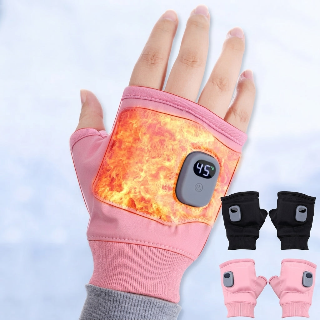 Guantes calefactables sin dedos con 3 niveles de calor