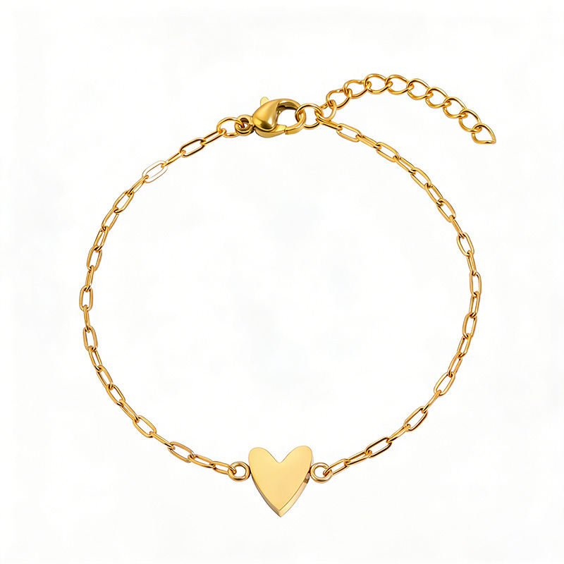 Pulsera de Corazón a Juego para Pareja en Acero Inoxidable