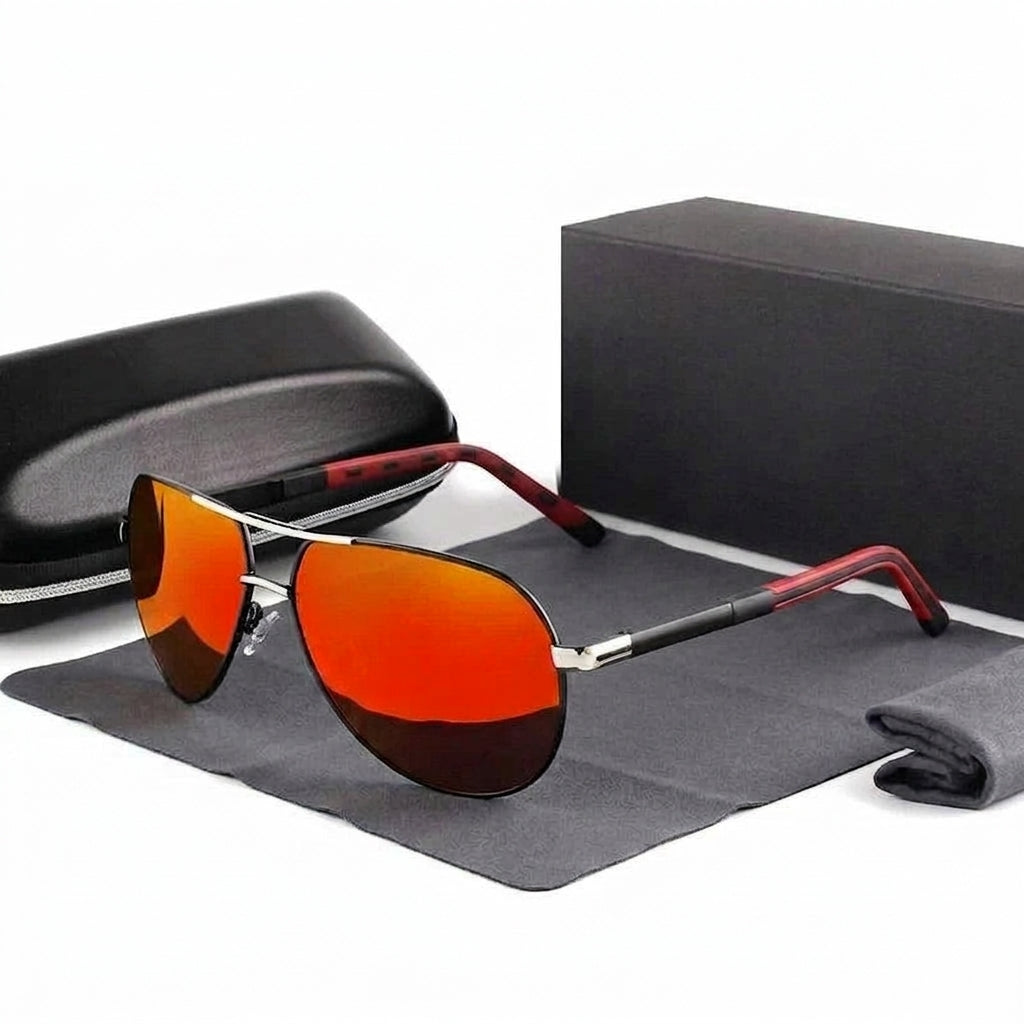 Gafas de Sol Aviador para Hombre con Protección UV400 y Montura de Metal