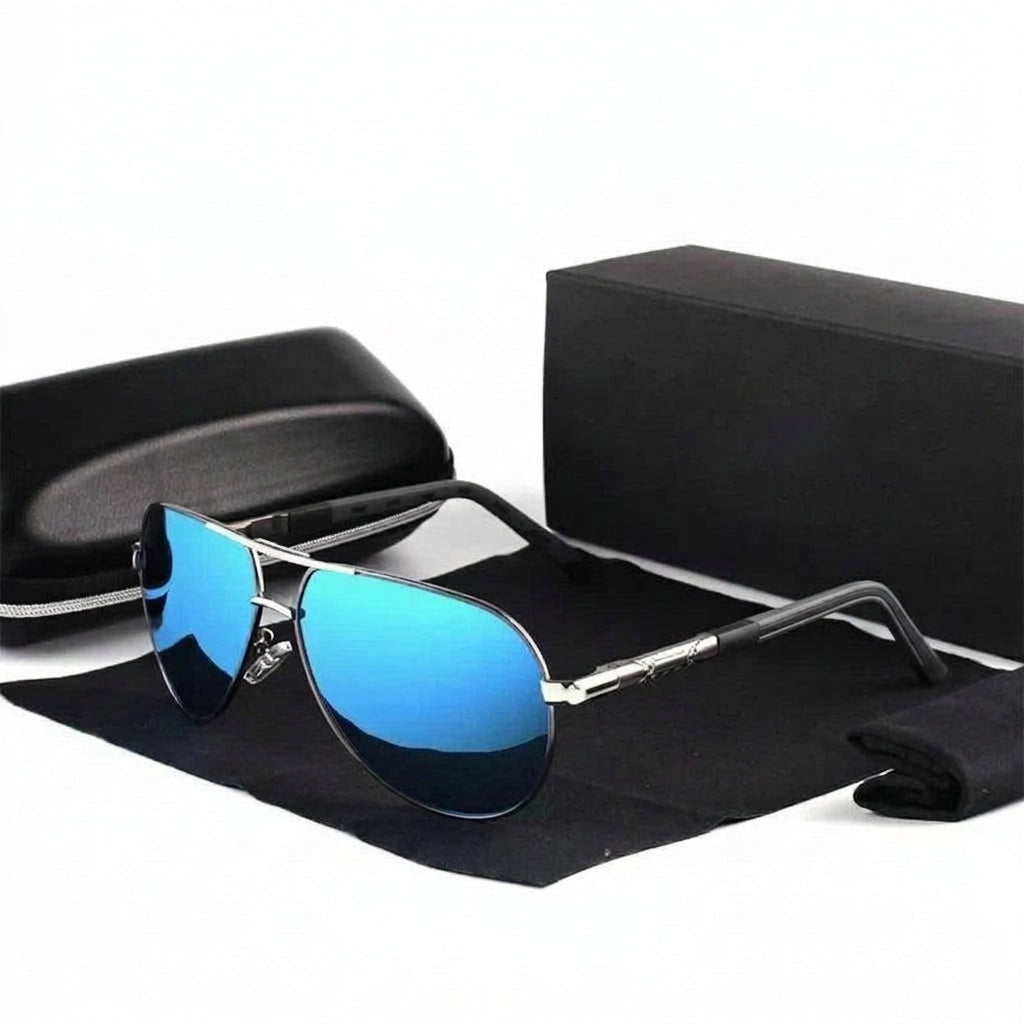 Gafas de Sol Aviador para Hombre con Protección UV400 y Montura de Metal