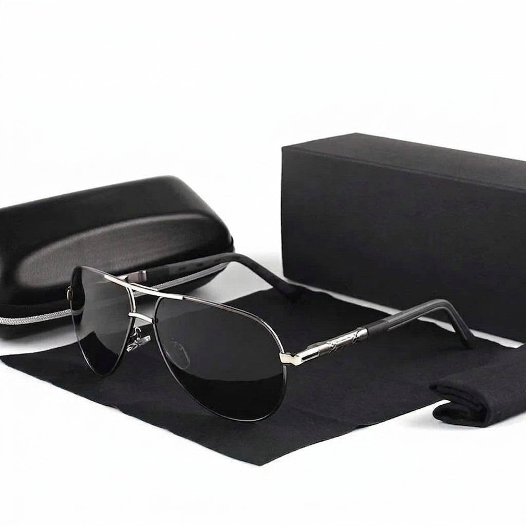 Gafas de Sol Aviador para Hombre con Protección UV400 y Montura de Metal