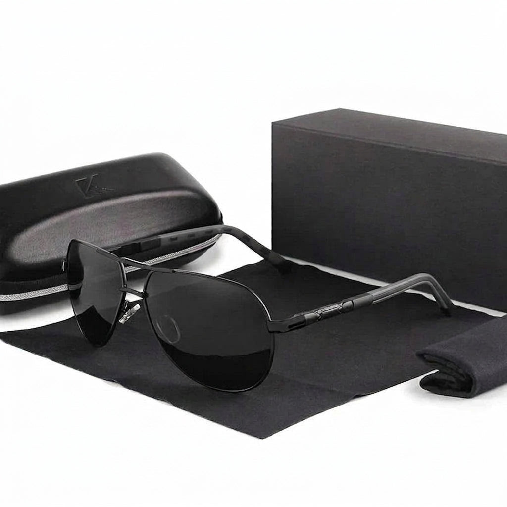Gafas de Sol Aviador para Hombre con Protección UV400 y Montura de Metal