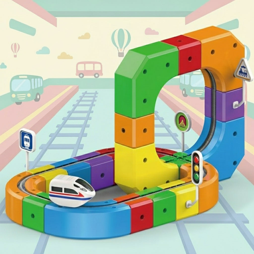 CuboRail DIY – Pista de construcción creativa para niños