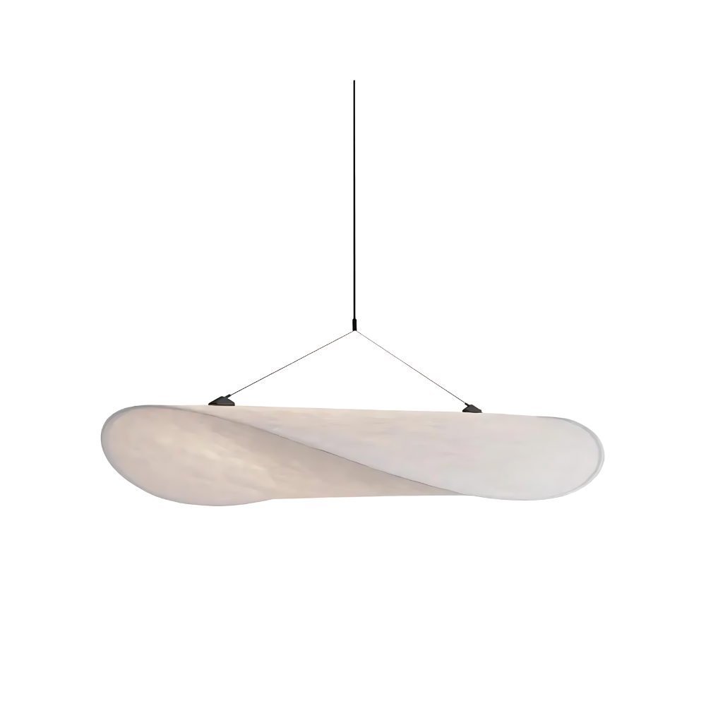 Lámpara Colgante Japandi de Acabado Textil en 40 y 60 cm para Salón y Comedor