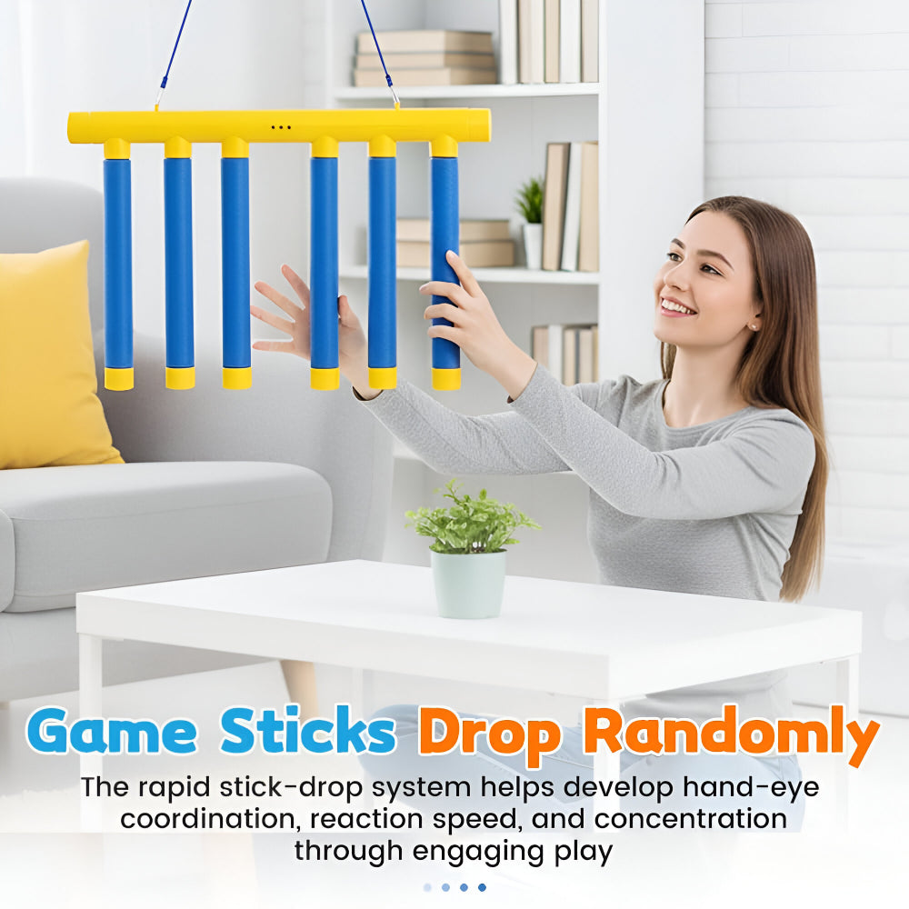 Jeu de réflexes pour enfants avec bâtons escamotables et 3 vitesses