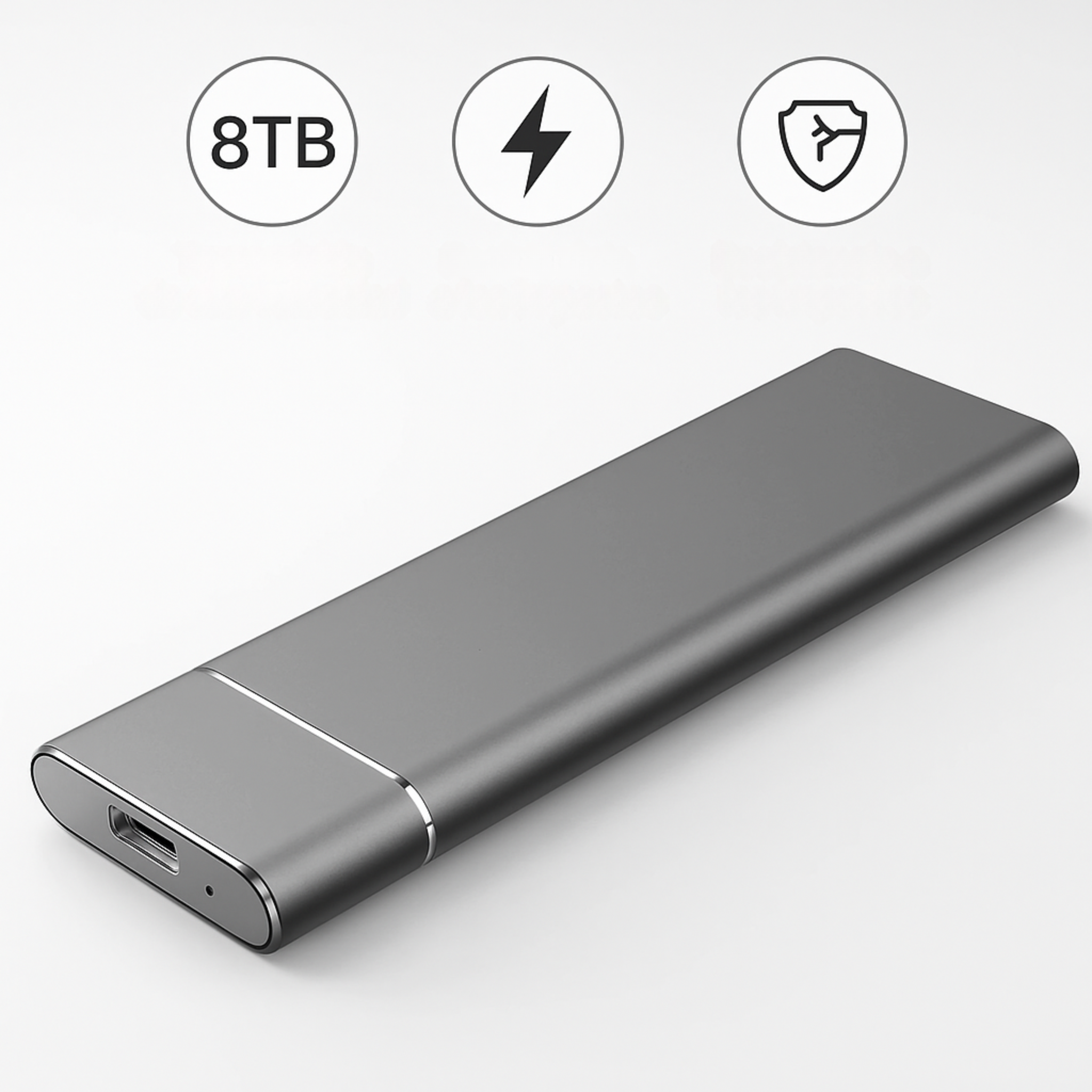 Disco Duro Externo 8TB Portátil, Alta Velocidad