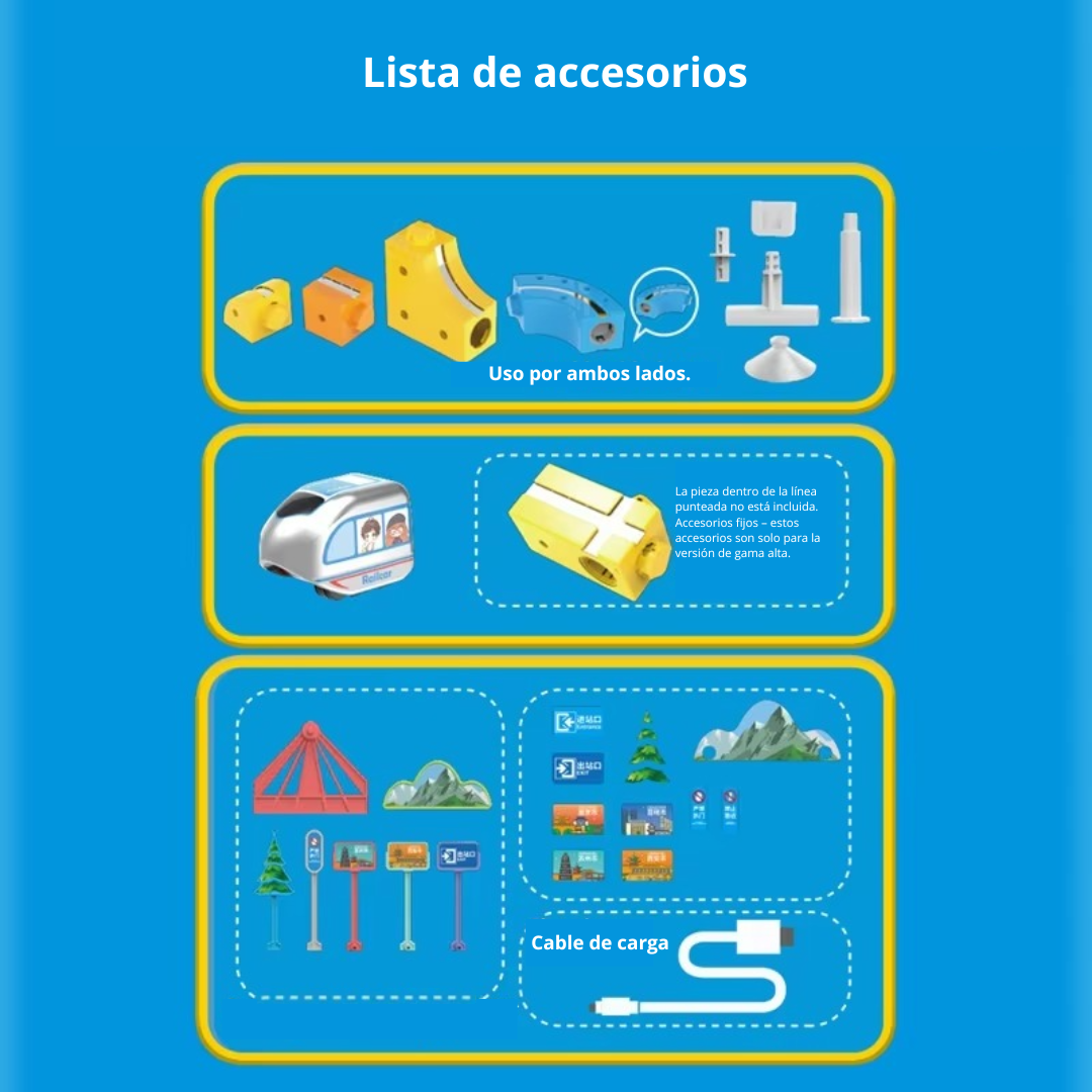 ElectroPista – Tren eléctrico magnético de construcción antigravedad