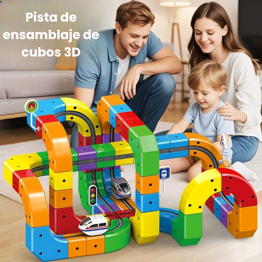 CuboRail DIY – Pista de construcción creativa para niños