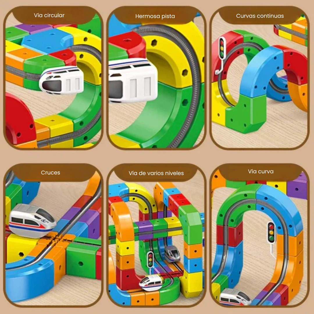 CuboRail DIY – Pista de construcción creativa para niños