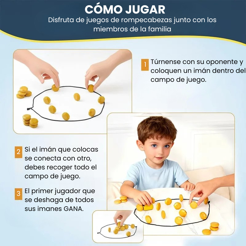 ImanPlay – Juego de estrategia familiar con fichas magnéticas