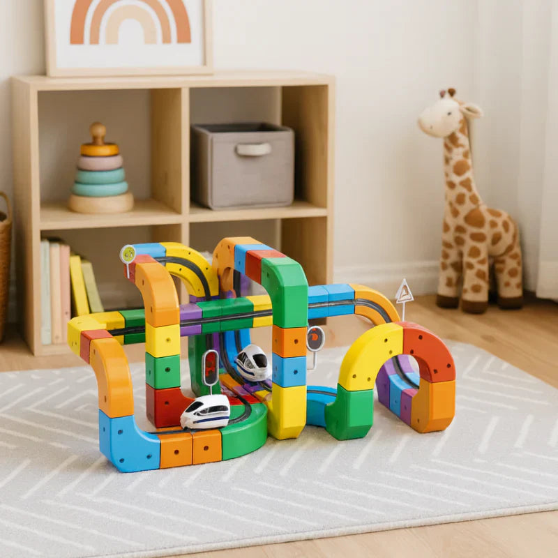 CuboRail DIY – Pista de construcción creativa para niños