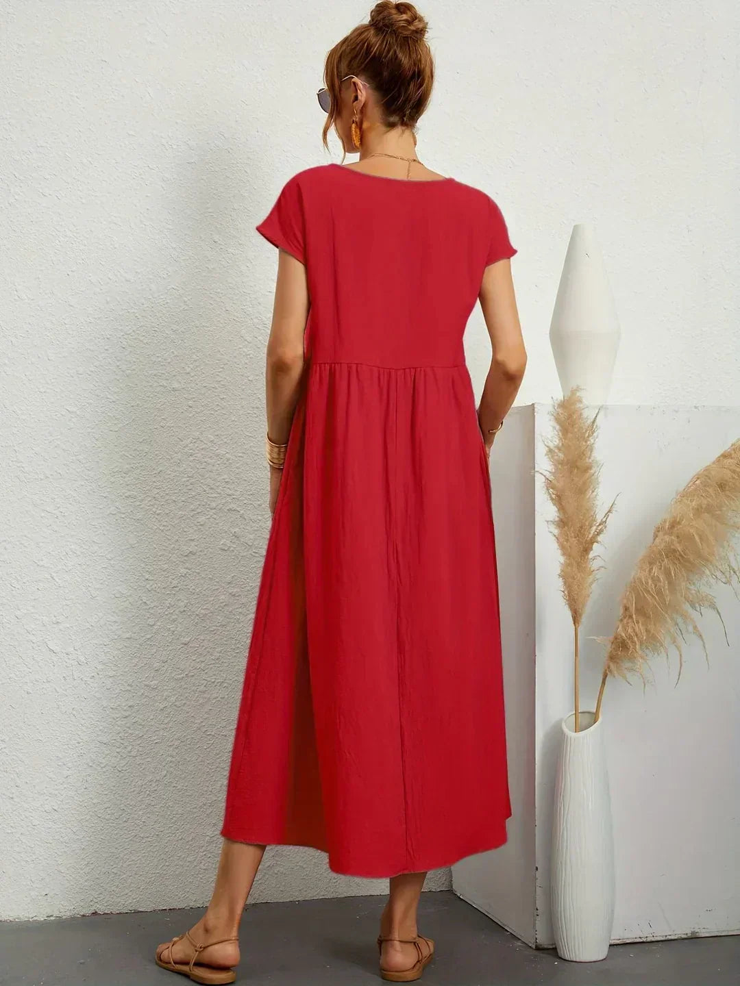 Gabrielle — Vestido Midi Fluido con Elegancia Atemporal