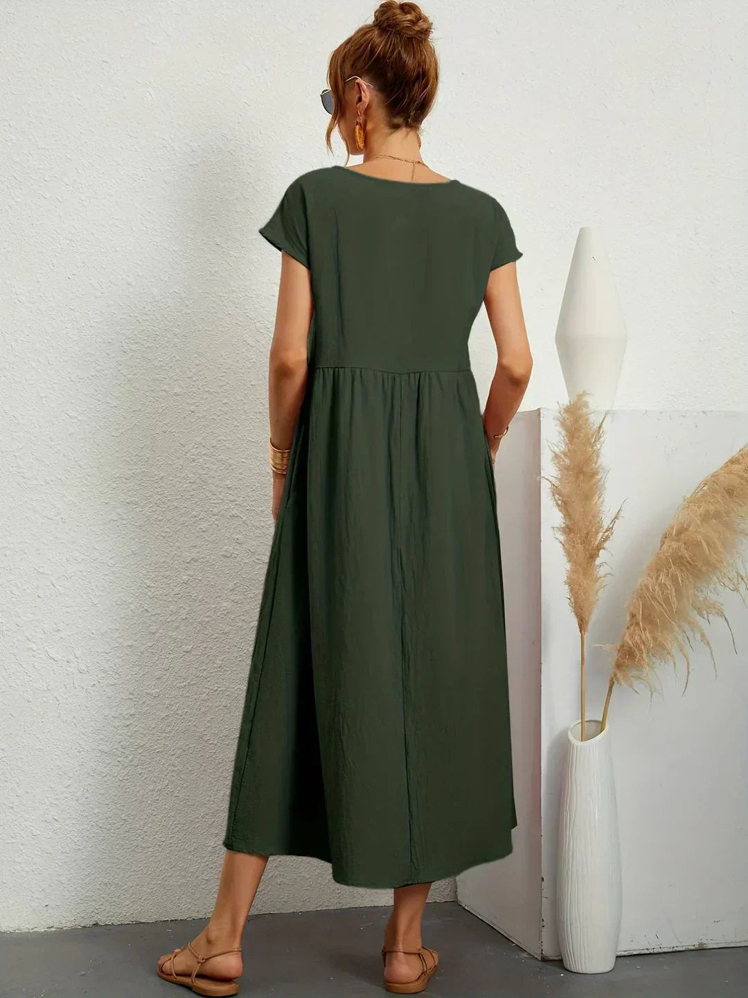 Gabrielle — Vestido Midi Fluido con Elegancia Atemporal