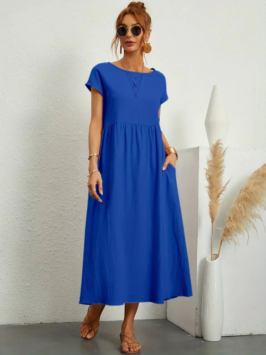 Gabrielle — Vestido Midi Fluido con Elegancia Atemporal