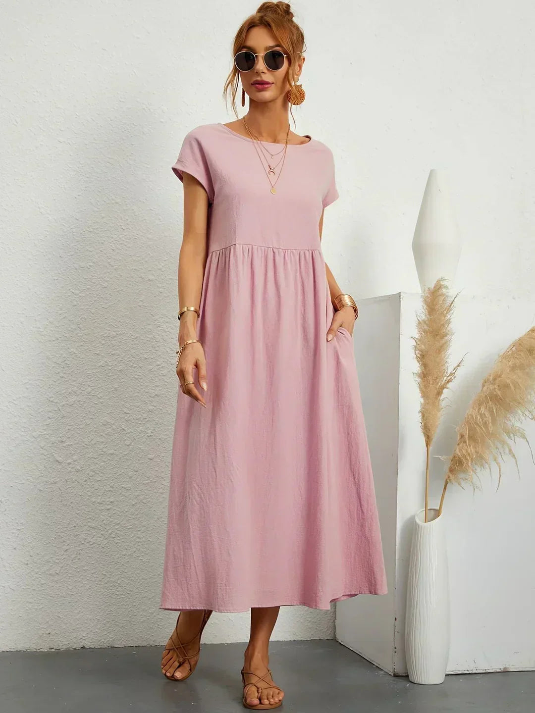Gabrielle — Vestido Midi Fluido con Elegancia Atemporal