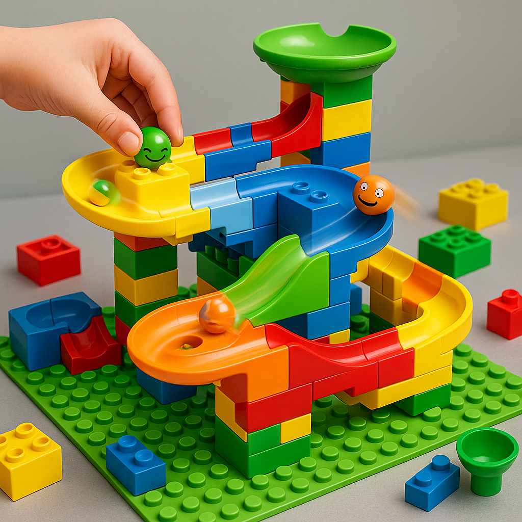 Pista de canicas Juguete de construcción para niños Colorido Plástico