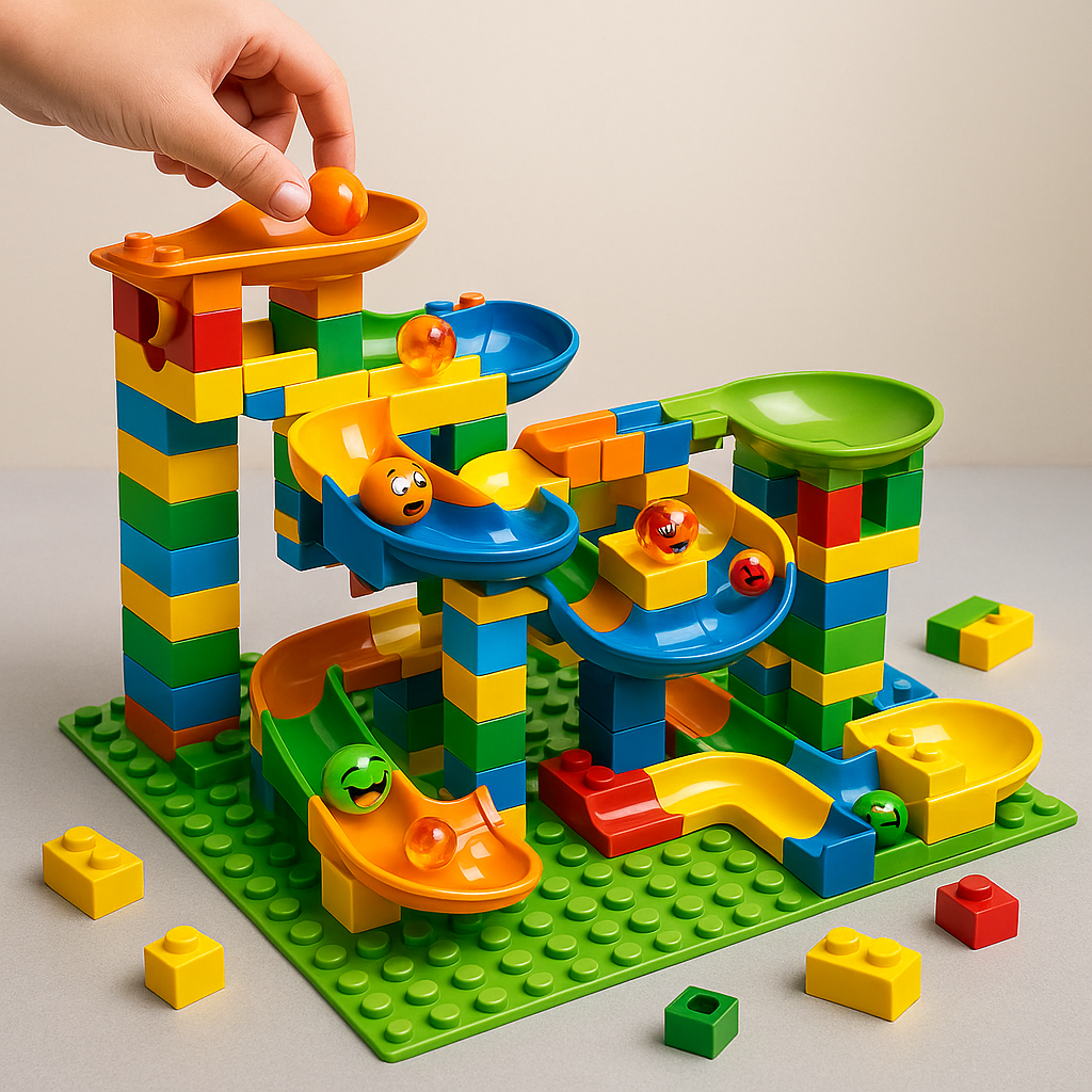 Pista de canicas Juguete de construcción para niños Colorido Plástico