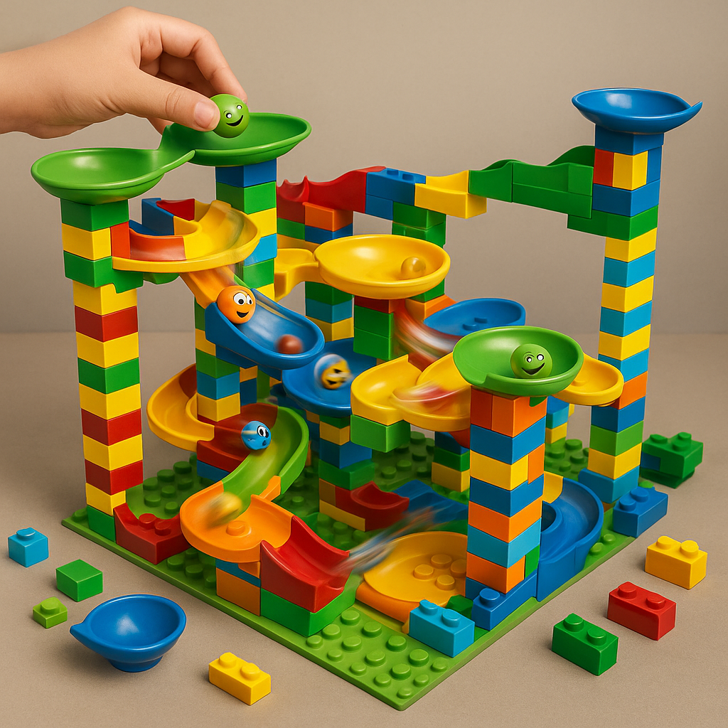 Pista de canicas Juguete de construcción para niños Colorido Plástico
