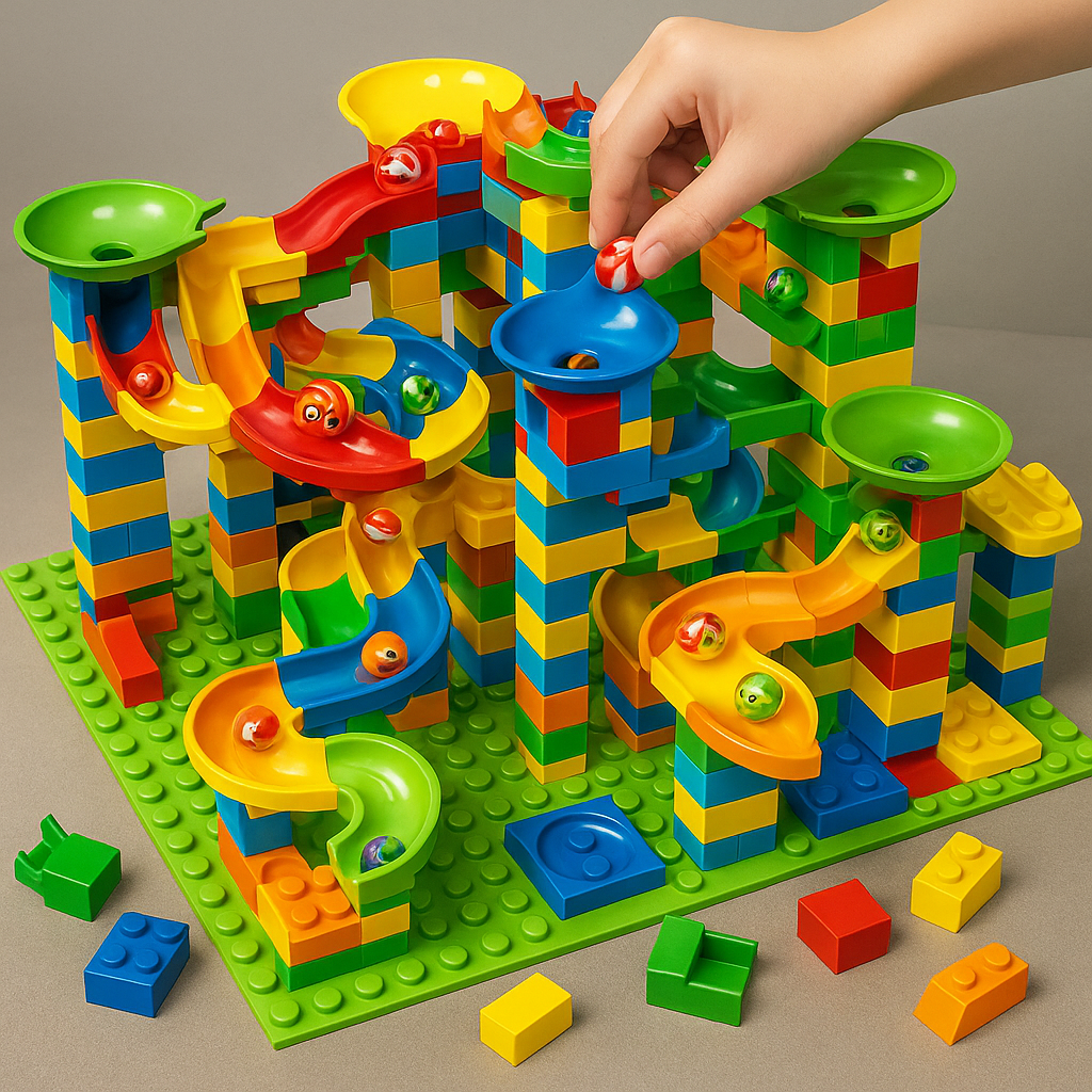 Pista de canicas Juguete de construcción para niños Colorido Plástico