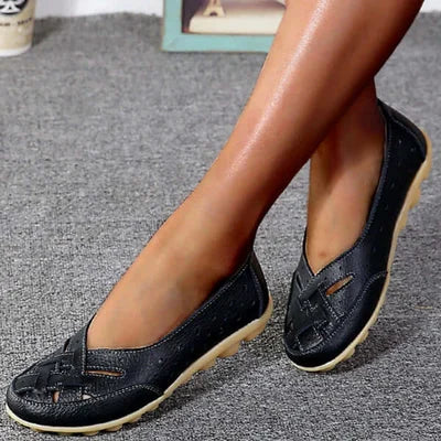 Mocasines Ortopédicos Hechos de Cuero Transpirable