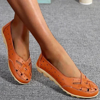 Mocasines Ortopédicos Hechos de Cuero Transpirable