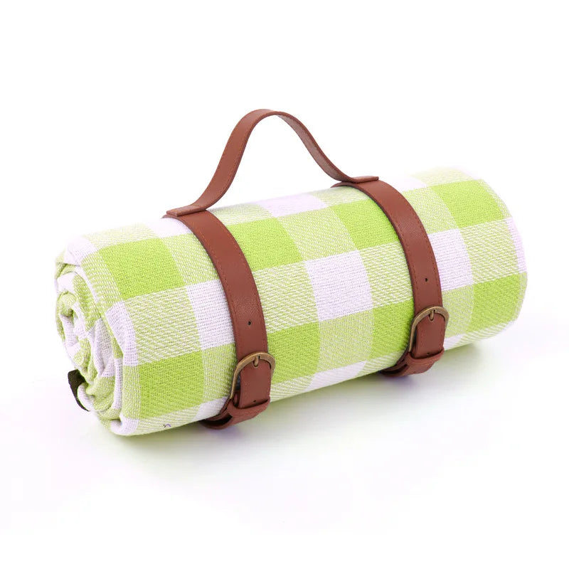 Manta de Picnic Impermeable a Cuadros con Asa de Transporte