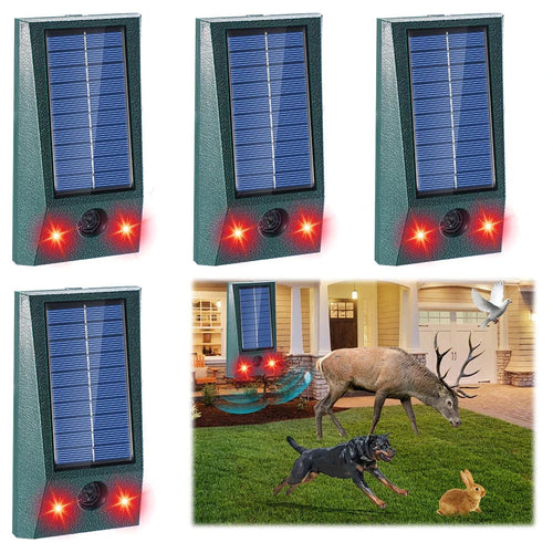 SolarGuardix Dispositivo Ultrasonidos para Pájaros Solar | Con LED y Sensor de Movimiento | Impermeable IP58 | Cobertura de 600 m²