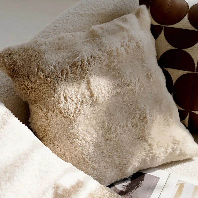 Housse de coussin décorative de 45 × 45 cm aux motifs géométriques et végétaux
