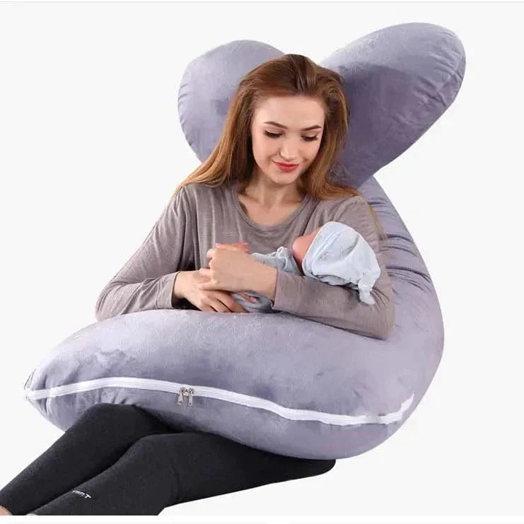 U-vormig lichaamskussen van 130 × 70 cm met wasbare hoes