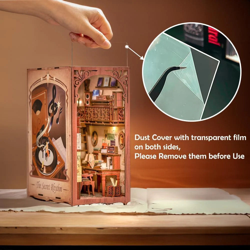 Maqueta Book Nook DIY The Secret Rhythm de 355 piezas con luz LED