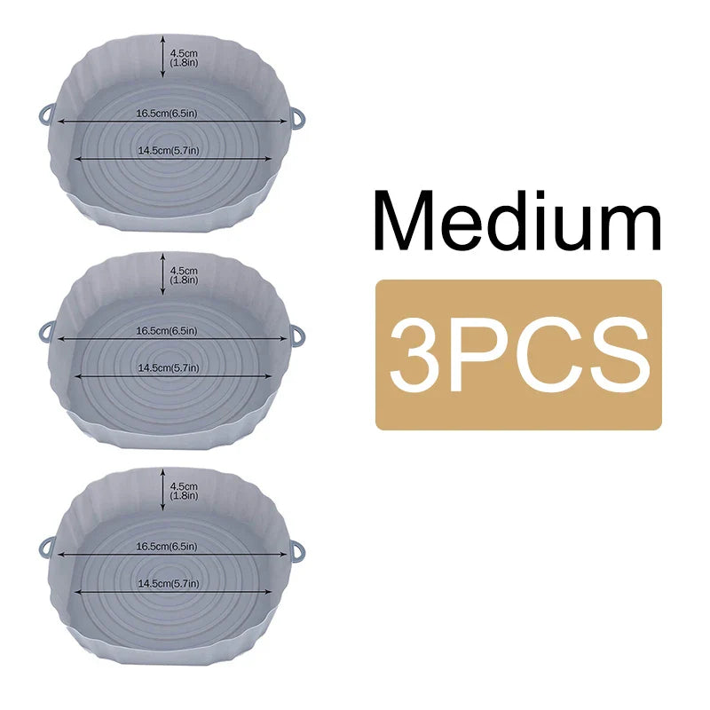 ChefFlex – Recipientes de silicona reutilizables para freidora de aire