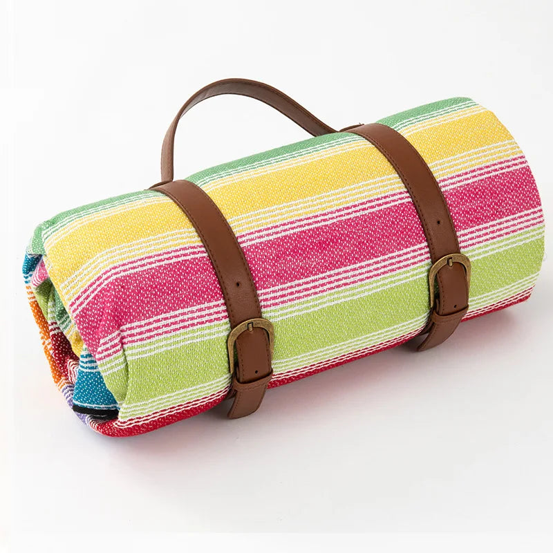 Manta de Picnic Impermeable a Cuadros con Asa de Transporte