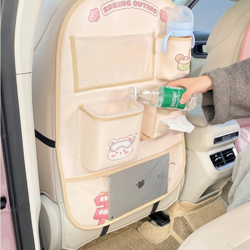 OrganizaViaje – Bolsa organizadora espaciosa para el asiento trasero del coche