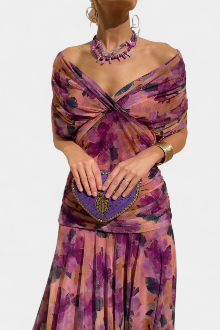 Vestido Largo para Mujer | Escote en V y Diseño Sofisticado
