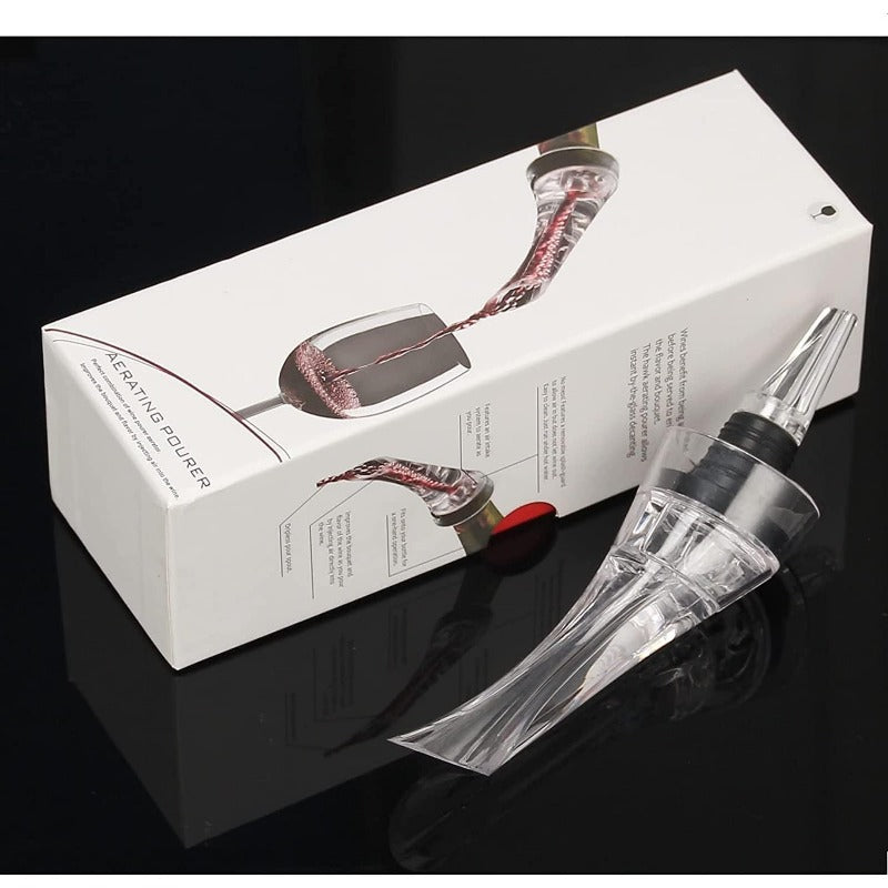 Decantador Aireador de Vino Instantáneo - Vertedor Antigoteo Oxigenador Profesional