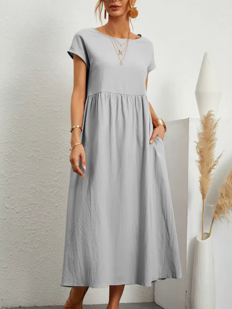 Gabrielle — Vestido Midi Fluido con Elegancia Atemporal