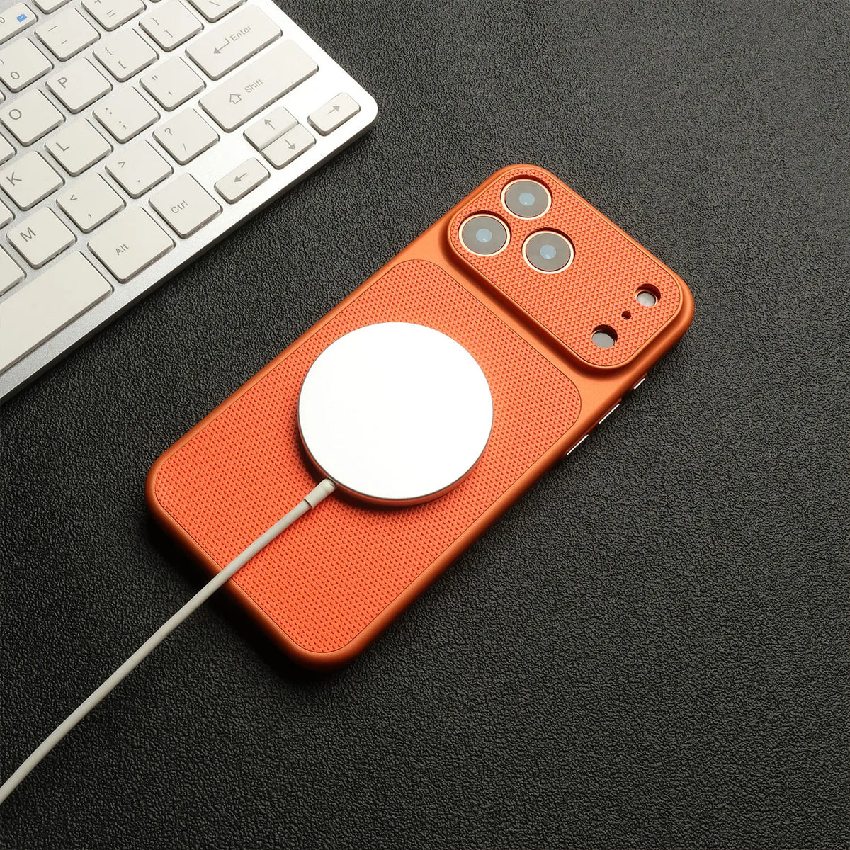 Funda de Piel Híbrida para iPhone Compatible con MagSafe
