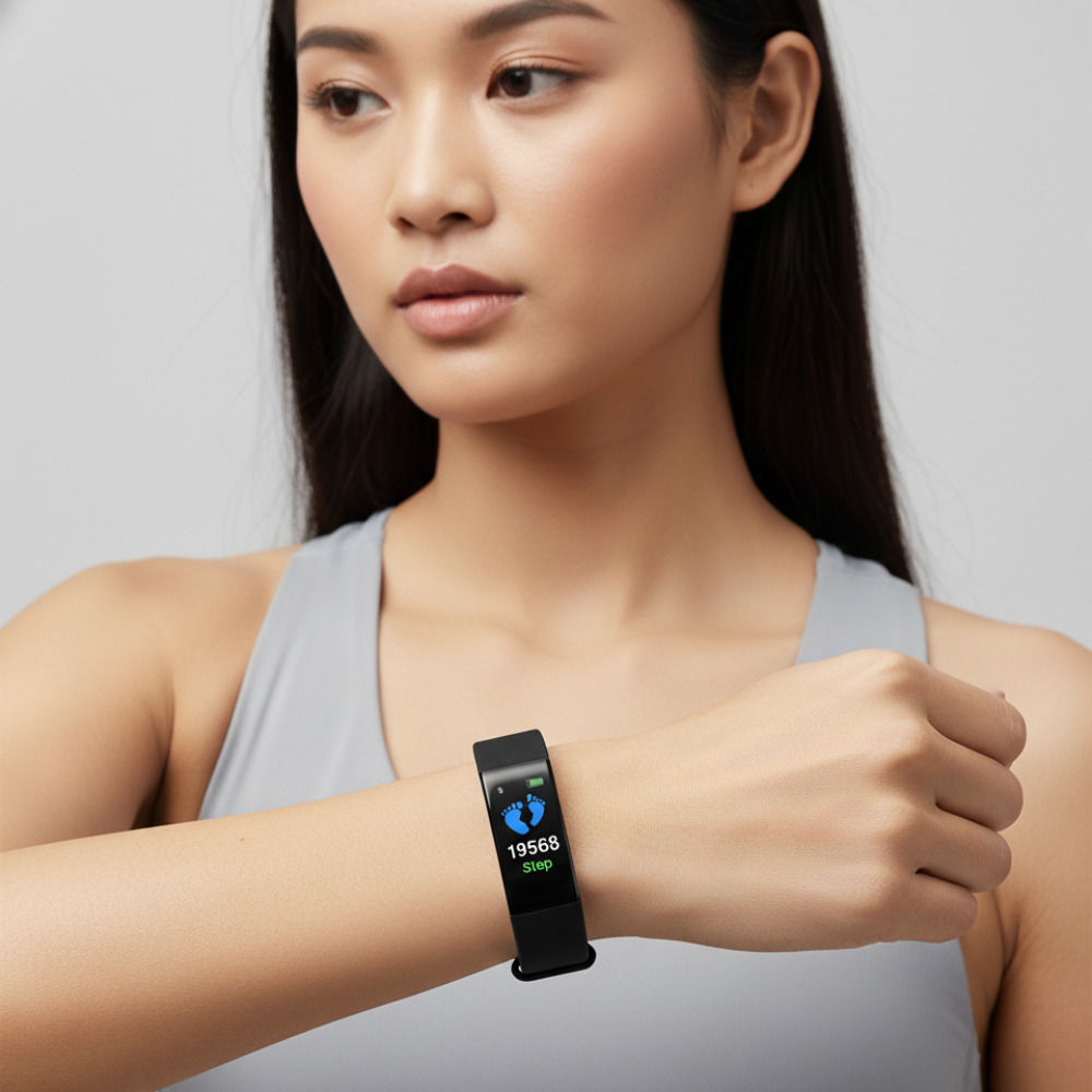 Reloj de Fitness para Personas Mayores de Silicona Impermeable