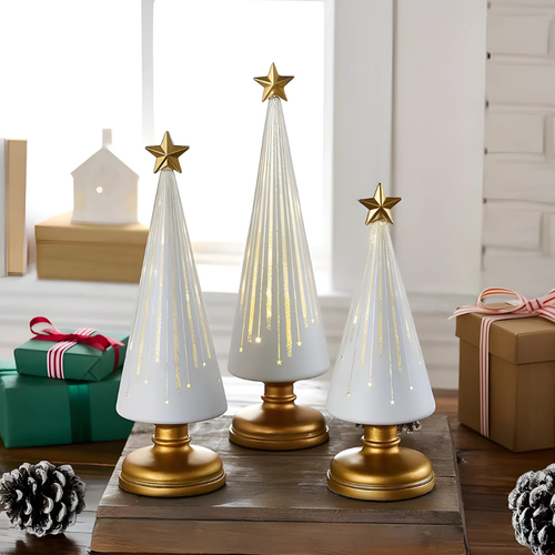 PinoEstelar – Árboles de Navidad LED de Vidrio Brillante