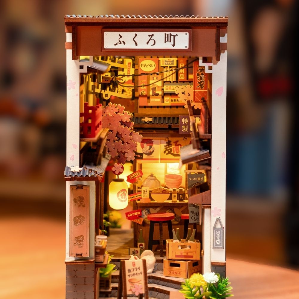Maqueta Book Nook DIY Sakura Wine Alley de 249 piezas con luz LED