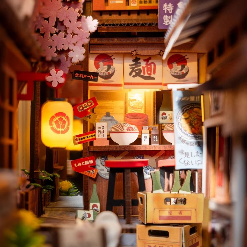 Maqueta Book Nook DIY Sakura Wine Alley de 249 piezas con luz LED