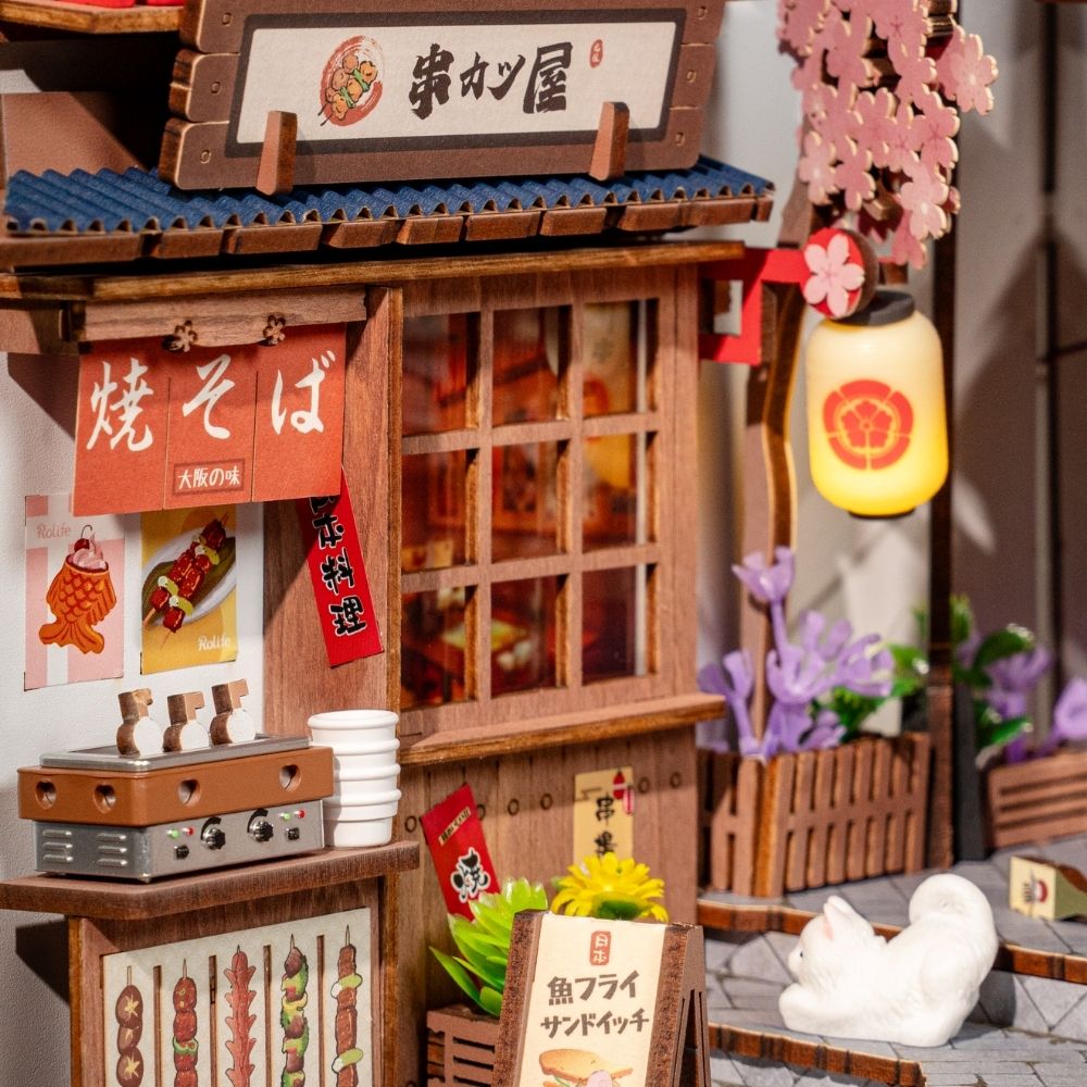 Maqueta Book Nook DIY Sakura Wine Alley de 249 piezas con luz LED